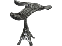 Ornamento Águia Equilibrada Prata Modelo Torre Eiffel Decoração Prática Rústica Escritório Liga Casa GOKOCO