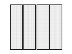 Vidaxl Cortinas De Porta Anti-insetos Magnéticas 2 Pcs 200x80 Cm Preto