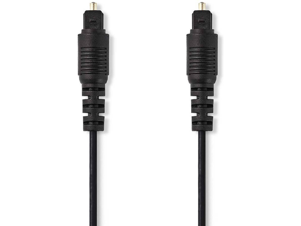 Cabo Fibra Ótica NEDIS (Toslink - 1 m - Preto)