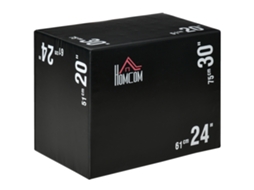 Caixa Pliométrica 3 Em 1 Com 3 Alturas. Capacidade Para 120 Kg. 75 X 51 X 61 Cm. Preta.