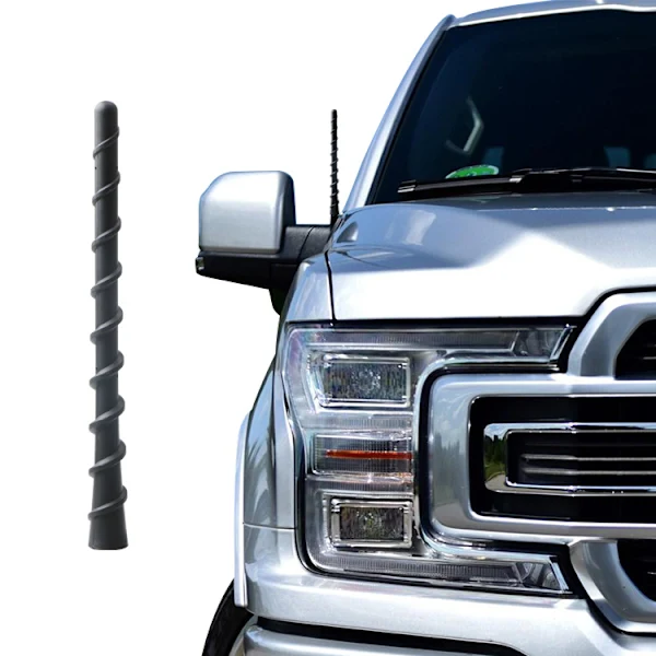 2 Antena Espiral De 7 Polegadas, Antena Universal Impermeável E Flexível Em Pvc, Adequada Para Caminhões, Carros E Suvs(preta)