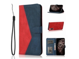 Capa De Couro Com Costura Dupla Para Sony Xperia 5