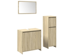 Bathroom Furniture Set, Bathroom Furniture Sets Vidaxl Marrom Madeira Processada (n/a)