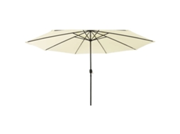Vidaxl Guarda-sol De Jardim Com Luzes Led 400 Cm Areia
