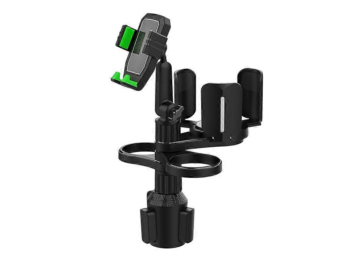 Suporte De Copo E Celular Para Carro B04 Verde - Porta Garrafa E Suporte Para Celular Com Design Prático.