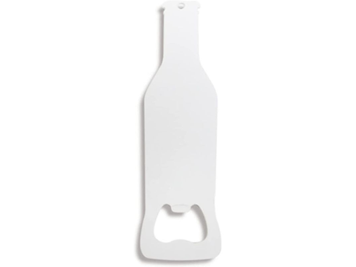 Abertor de garrafas Nova Line, de aço inox, com transferência térmica, branco | S/MARCA