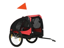Carrinho 110x55x107cm 3 Rodas Oxford Vermelho VOLTEDGE