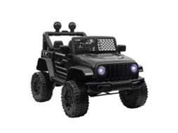 Carro Elétrico para Crianças +3 Anos Veículo Off road com Bateria 12v e Controle Remoto 100x65x72 Cm Preto op
