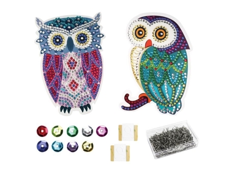 Kit criativo infantil Lantejoulas Corujas
