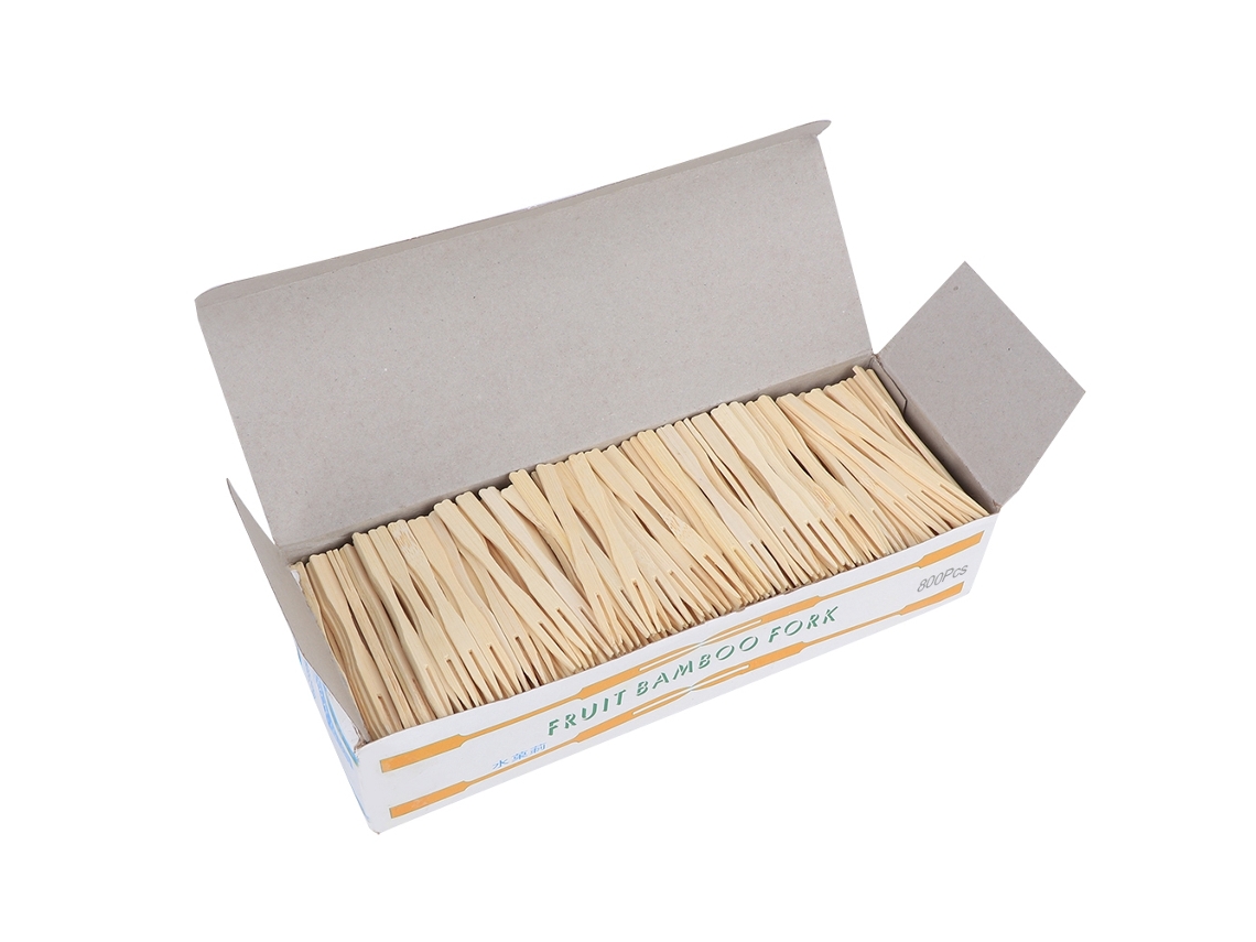 800 Garfos Descartáveis Bambu Para Fruta E Sobremesas