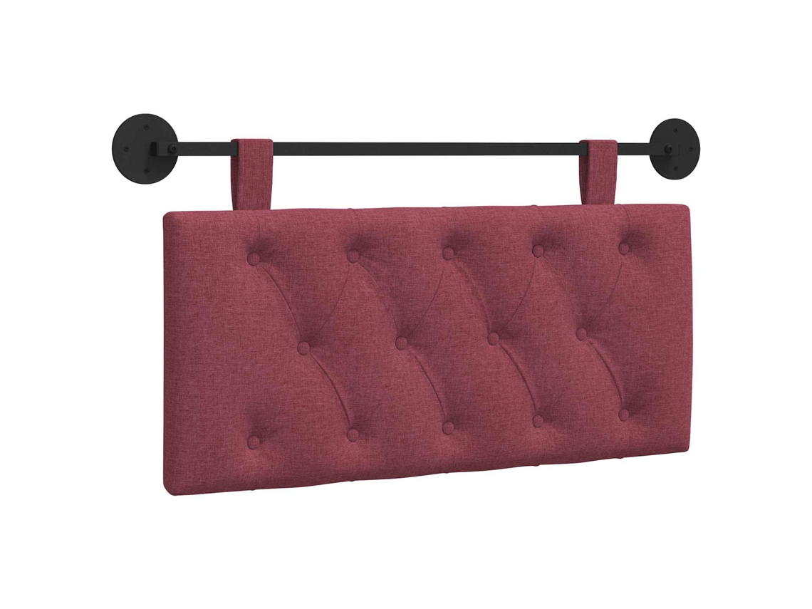 Conjunto 1 Cabeceira Suspensa Vidaxl Vermelho Tecido (100 X 55 X 7 Cm)