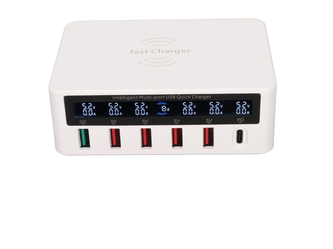 Carregador Multi porta EOOCOO com 6 USB 100W Carregamento Rápido