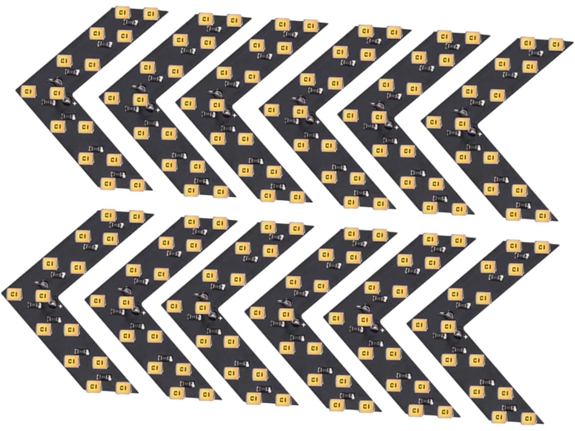 Mobestech Conjunto De 20 Leds Smd Metálicos Para Indicadores Direção Ocultos, Lâmpada Indicadora De Led Amarela