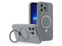 Suporte Casa Magsafe Para Iphone 13 Pro Silicone Cinzento
