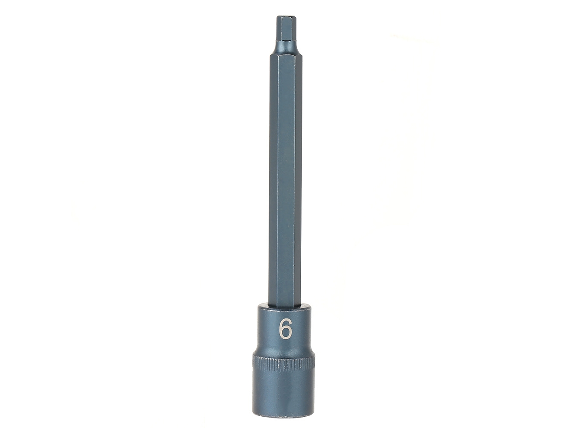 Adaptador De Soquete Hexagonal Para Parafusadeira Elétrica Aço Liga S2 1/2" 150mm H6