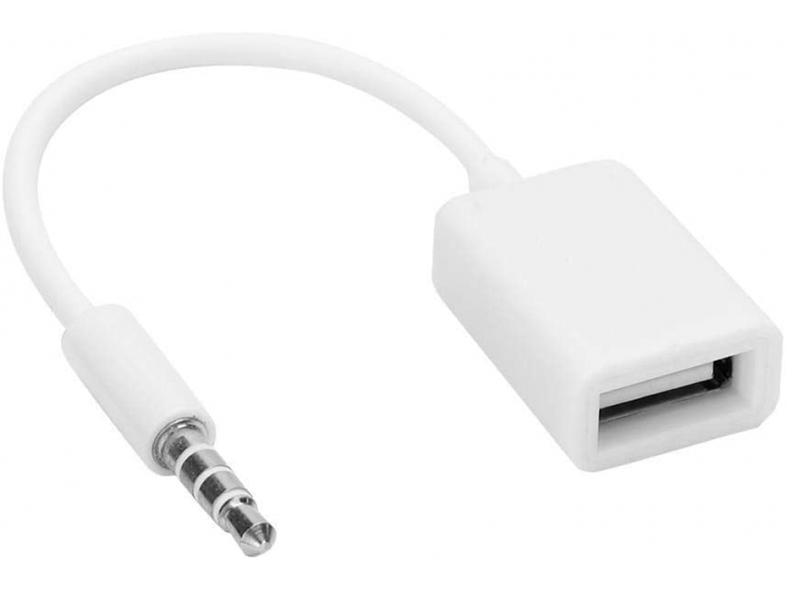 Cabo Adaptador de Áudio 3,5 Mm Macho para Usb Fêmea e Auxiliar Macho. AQUAFORGE
