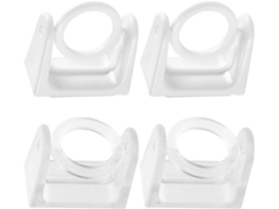 Aboofan Conjunto De 4-suportes Adesivos Para Varão Cortina Chuveiro Com Design Flexível E Rotativo Em Abs Pequenos