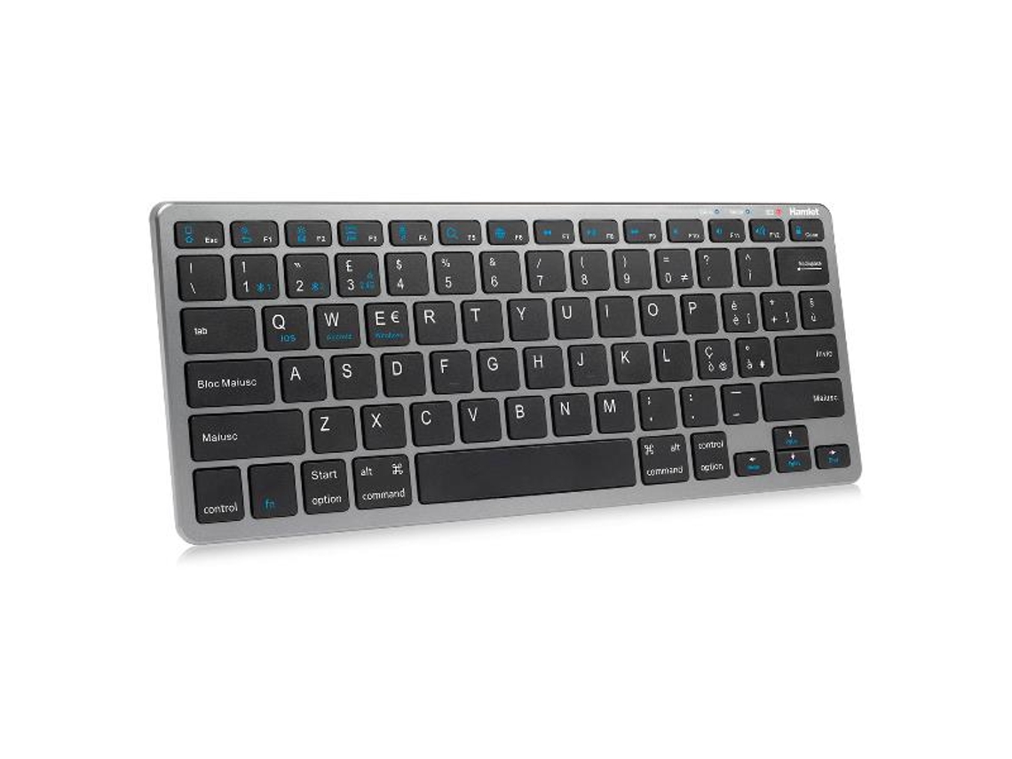 Teclado doméstico HAMLET Xkk400Cwb-It Rf sem fio Bluetooth Qwerty italiano preto