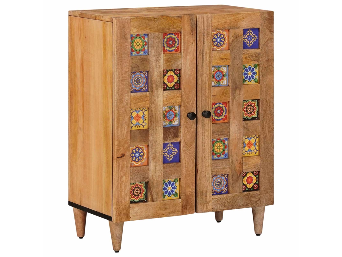 Vidaxl Buffet 60 X 33 X 75 Cm Madeira De Manga Maciça Natural