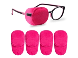 Pacote com 4 Adesivos Oculares Rosa para Crianças, Meninos e Meninas, o Olho Direito e Esquerdo AQUAFORGE