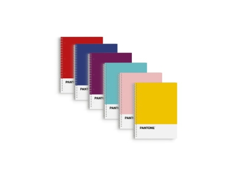 Livro Paq/6 Cuaderno Espiral Microperforado Pantone Basic A4 80h 90g Cuadrícula 5x5 Surtidos De Desconocido (espanhol)