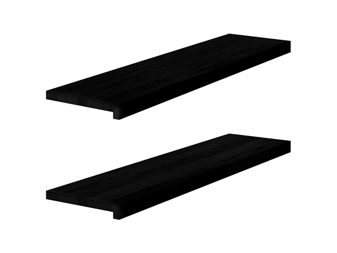 Vidaxl Soleiras Da Janela 2 Pcs 100x30x2 Cm Carvalho Castanho-preto