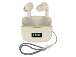Fones De Ouvido Sem Fio J2 Bluetooth 5.3 Com Controle Por Toque, Tela Led E Estojo De Carregamento Apricot Ly Ebike