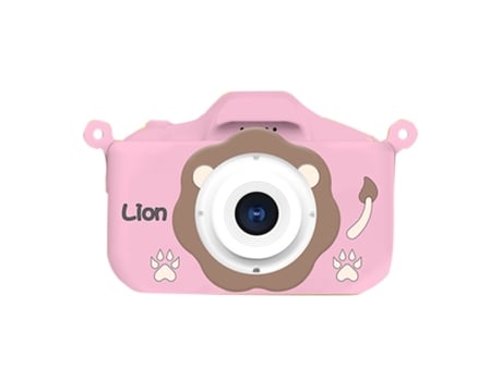 Câmera Infantil TRUMTW X8S Rosa Câmeras Duplas Frontal e Traseira Sem Cartão