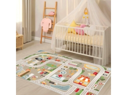Tapete De Sala Ehstmind Jogos Brincar City Life Carros Trens Brinquedo Multicor (100x50x50cm)