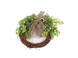 Laxiscreed Coroa Artificial Rústica Com Folhagem Para Porta E Parede Decorativa