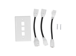 Tomada de parede HDMI 4K de 3 portas (resistente ao desgaste e durável, com cabo HDMI fêmea para mulheres)