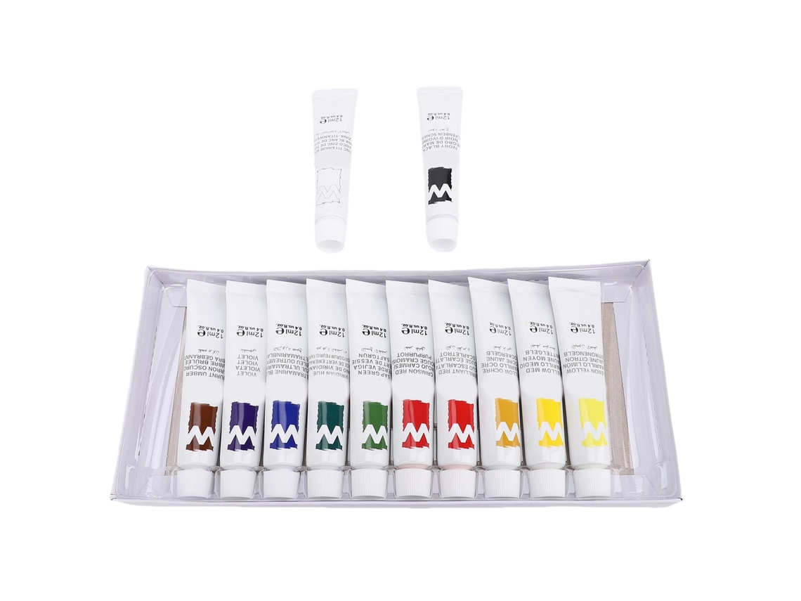 Set De Pintura Acuarela Profesional 12 Colores Tuberías De 12ml Para Artistas Y Principiantes