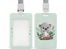 Koalaprinted Porta Crachá De Plástico Resistente Cartões Proximidade Crédito Ou Crachás Trabalho