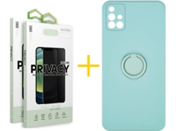Capa + 2 Películas para Samsung Galaxy A71 SKYHE Verde Água