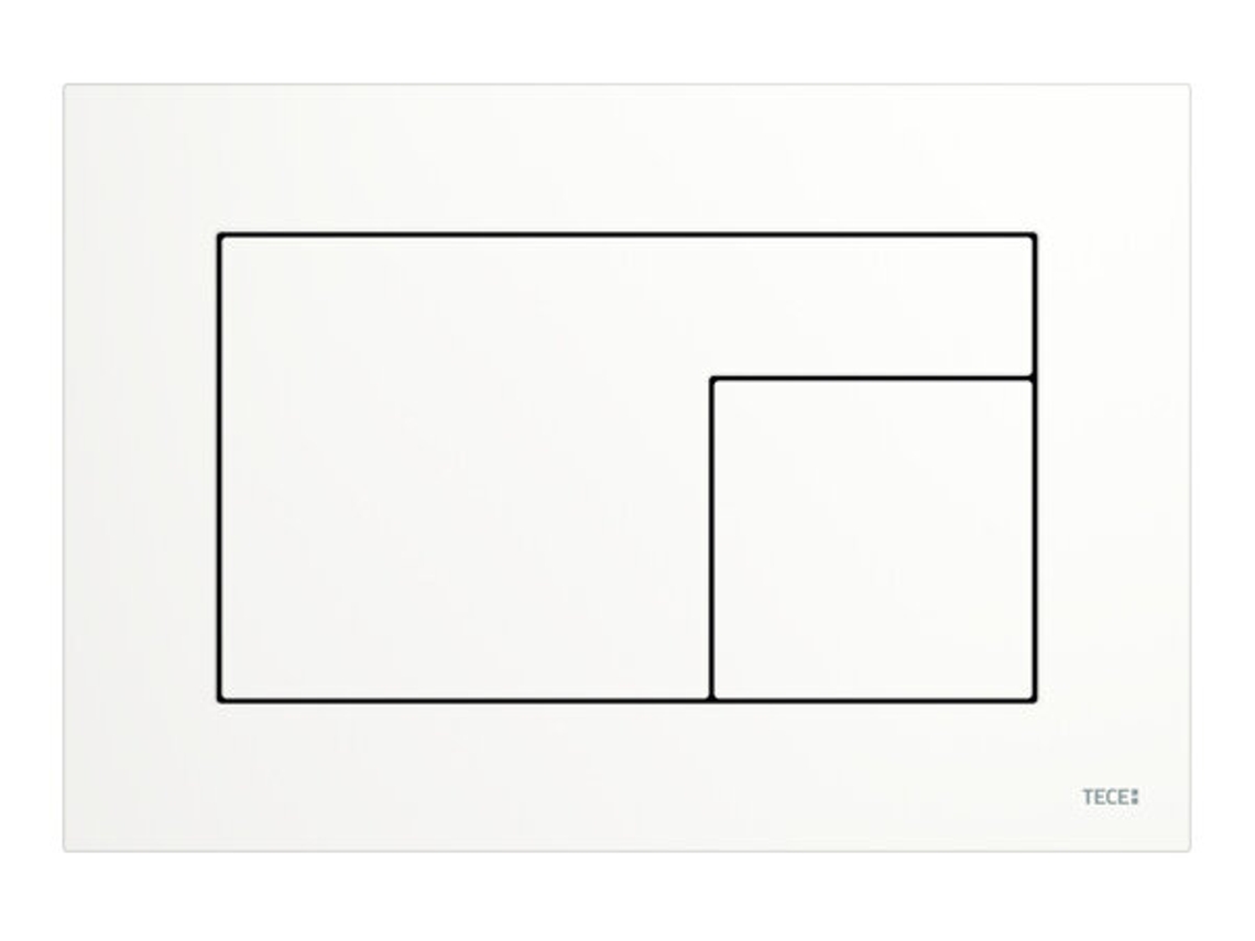 Placa de Descarga de Sanita TECE Tecevelvet para Tecnologia de Dupla Descarga 220X150X5Mm 92407 Cor: Branco