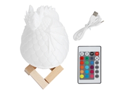 KOFIHETY Lâmpada de mesa LED 3D em formato de ovo de dragão com controle remoto (15 cm)