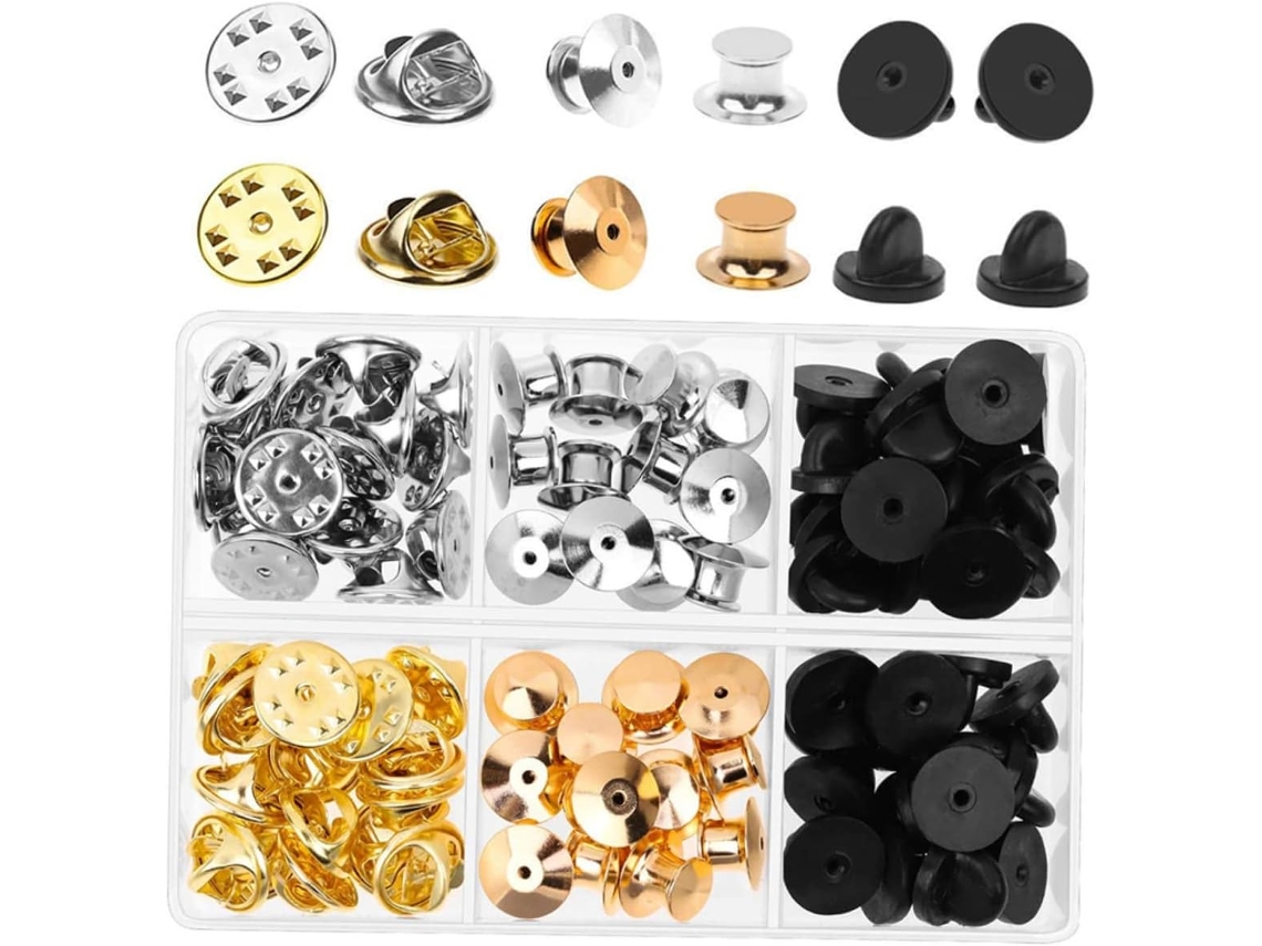 Conjunto De 84 Porta-alfinetes Metálicos Gravatas Chapéus E Crachás