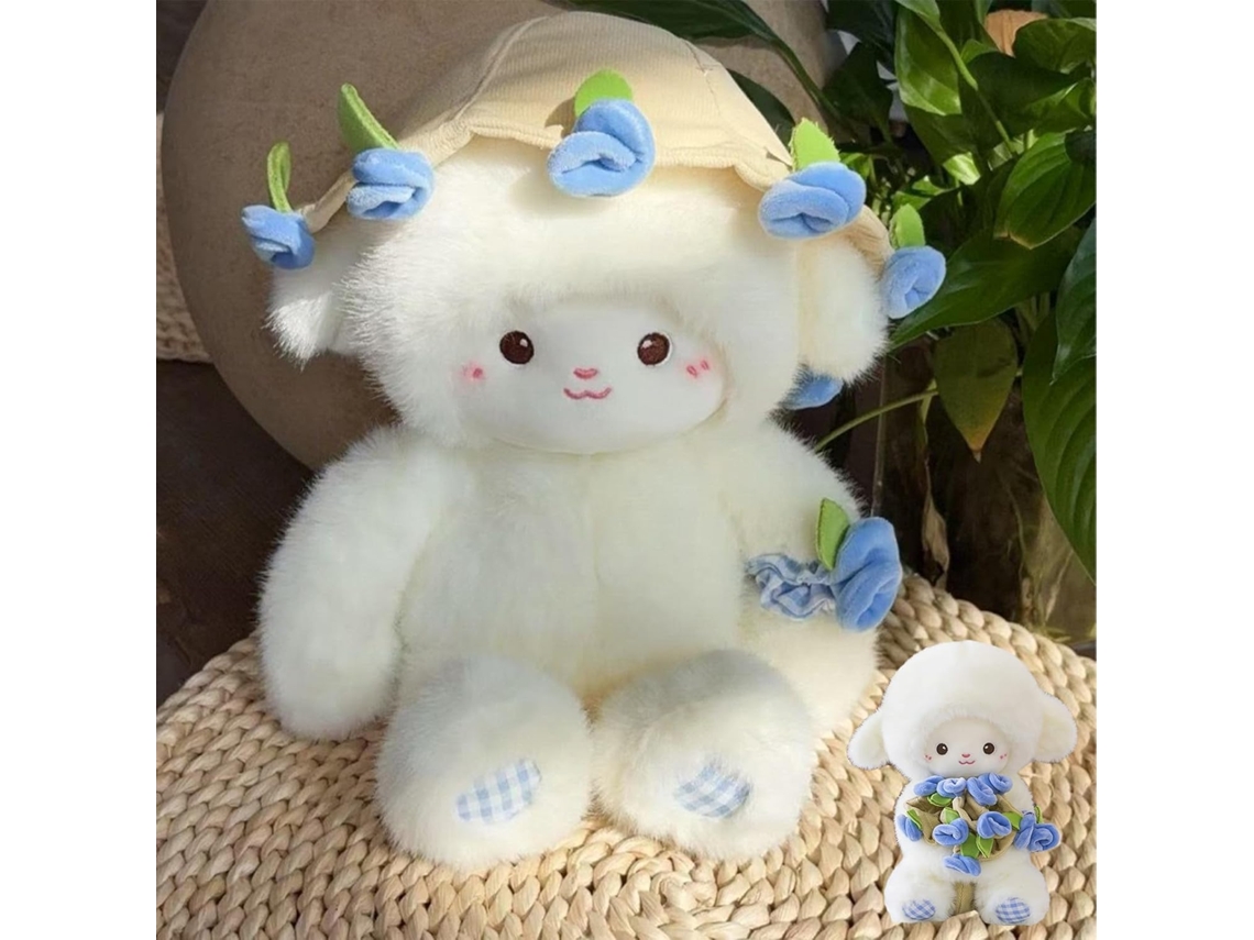 Buquê De Ovelhinha - Rosas Em Formato Ovelha Pelúcia Com Chapéu