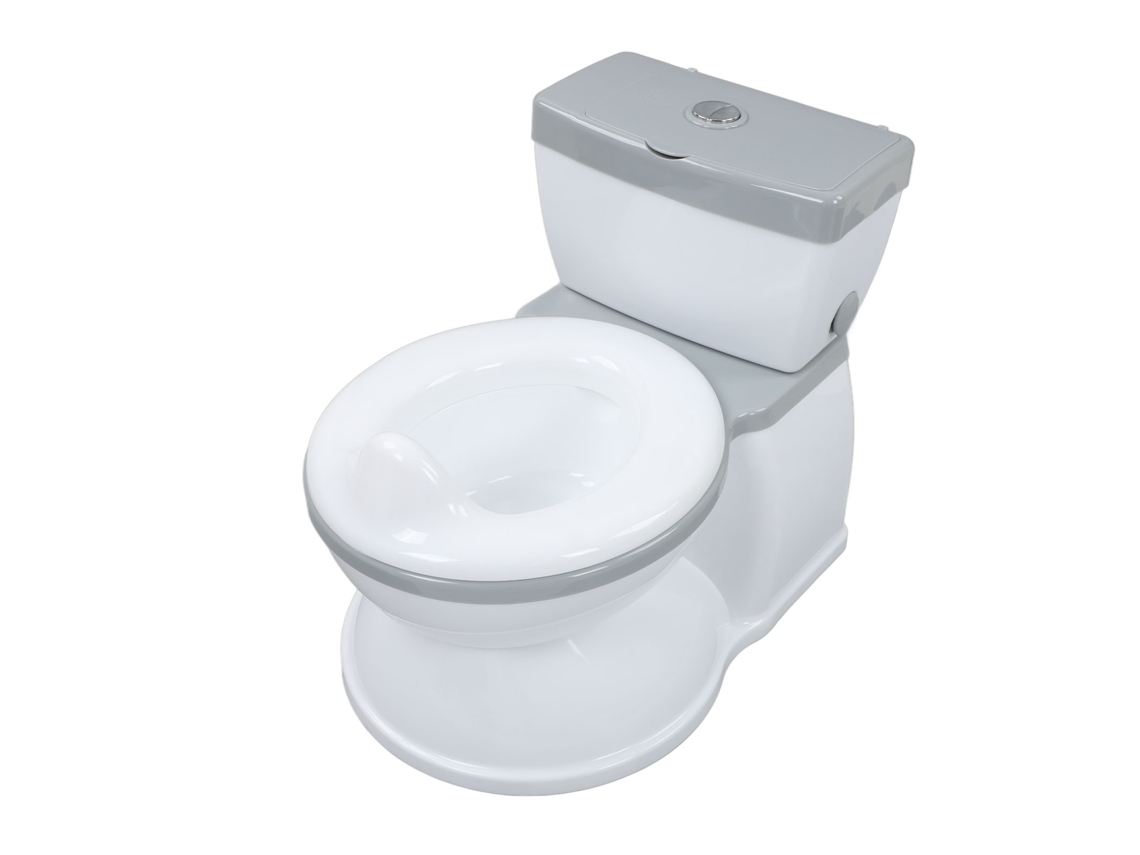 Primerox vaso Sanitário de Treinamento para Bebê com Som de Descarga e Acessórios Práticos Cinza