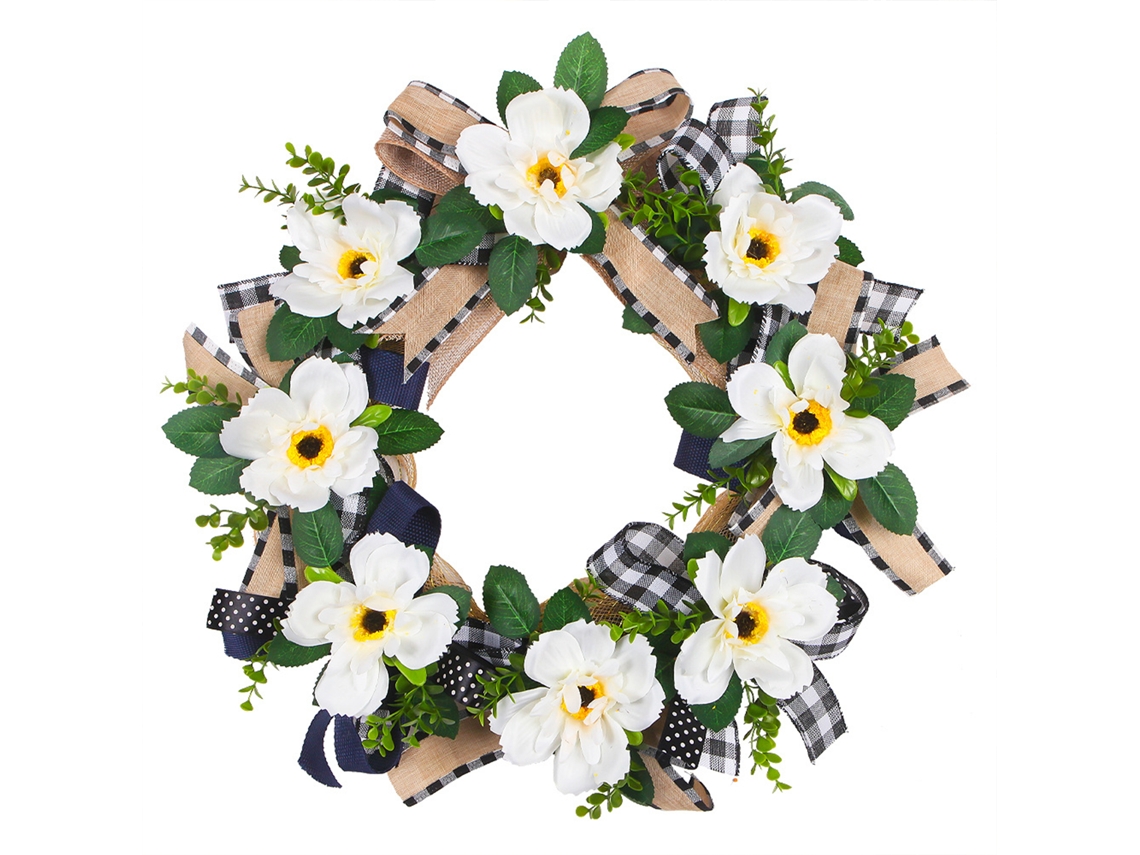 Laxiscreed Coroa Decorativa De Primavera Com Laço, Tema Cosmo E São Patrício, 50cm Para Decoração Festiva
