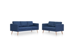Sofa, Sofas Vidaxl Azul Tecido (n/a)
