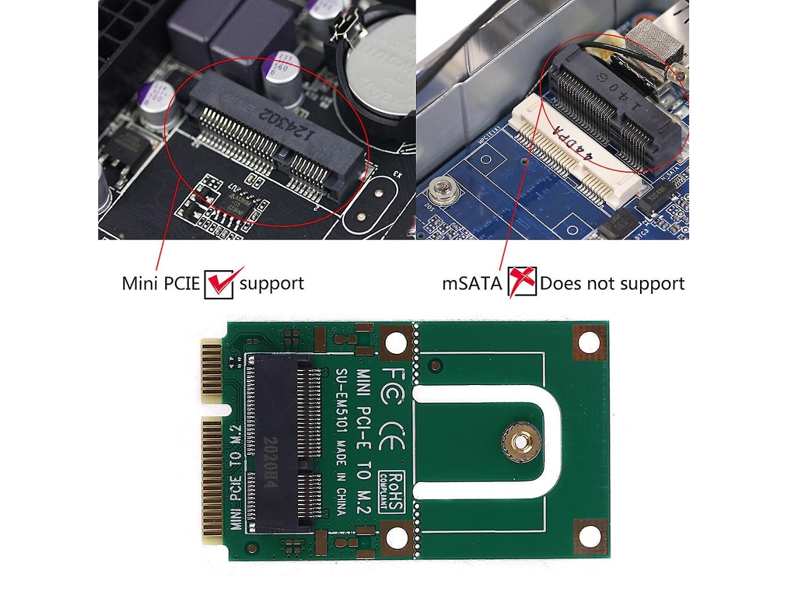 Placa De Conversão Mini Pci E Para M2 Para Módulo Bluetooth Wifi Compatível Slowmoose