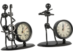 Relógio De Mesa Decorativo De 2 Peças Para Sala De Estar, Escritório E Quarto, Elegante, Em Metal. Gokoco