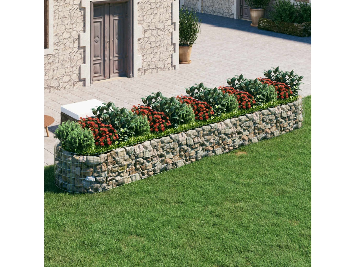 Vidaxl Canteiro Elevado/cesto Gabião 500x100x50 Cm Ferro Galvanizado