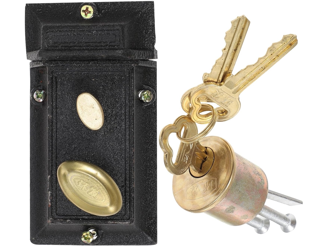 Fechadura De Porta De 35 A 55 Mm, Espessura Do Material Da Fechadura Antiga Para Residências E Fábricas.