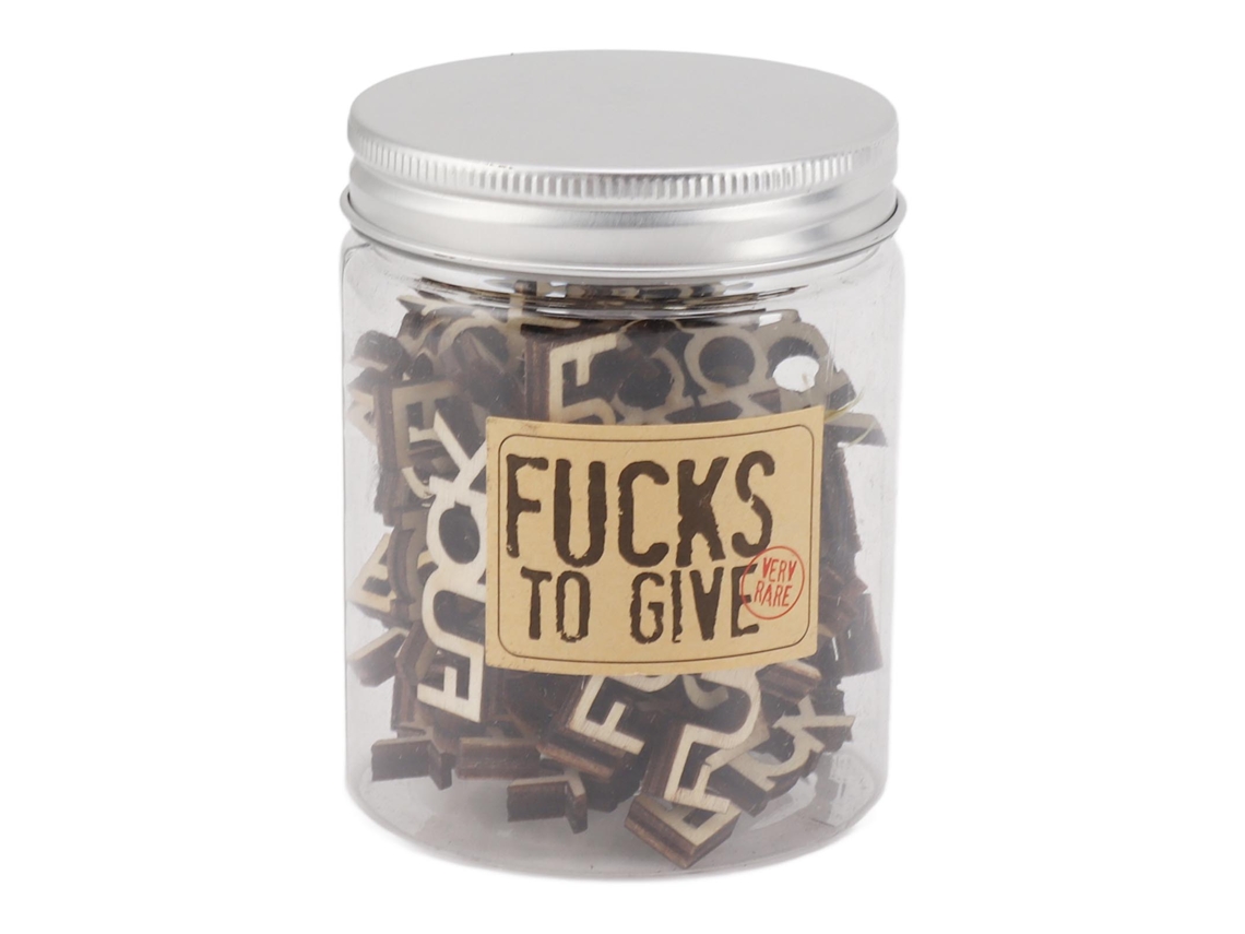 50pcs Letras de Madeira Fucks To Give Presente Engraçado com Pote para Aniversário Natal