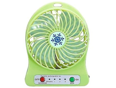 Mini Ventilador Portátil Recarregável, Refrigerador De Ar, Mini Ventilador De Mesa, Ventilador Portátil Recarregável Com Usb, Verd Slowmoose Mdug