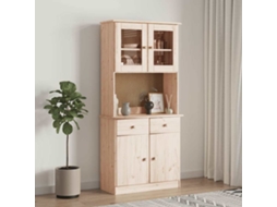 Vidaxl Aparador Alto Alta 77x35x165 Cm Madeira De Pinho Maciça
