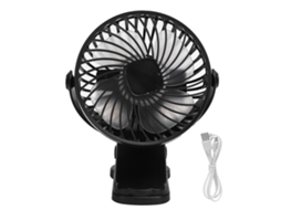 2026zentro-ventilador Usb Mini Portátil De Mesa Recarregável De Baixo Ruído Com Clip Preto