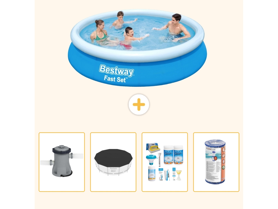 Bestway Piscina Bestway Fast Set Redonda - 366x76 Cm - 5-peças S208